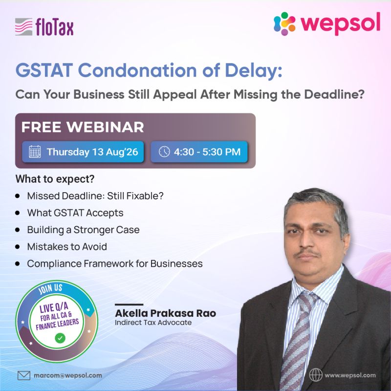 GSTAT Condonation of Delay Webinar